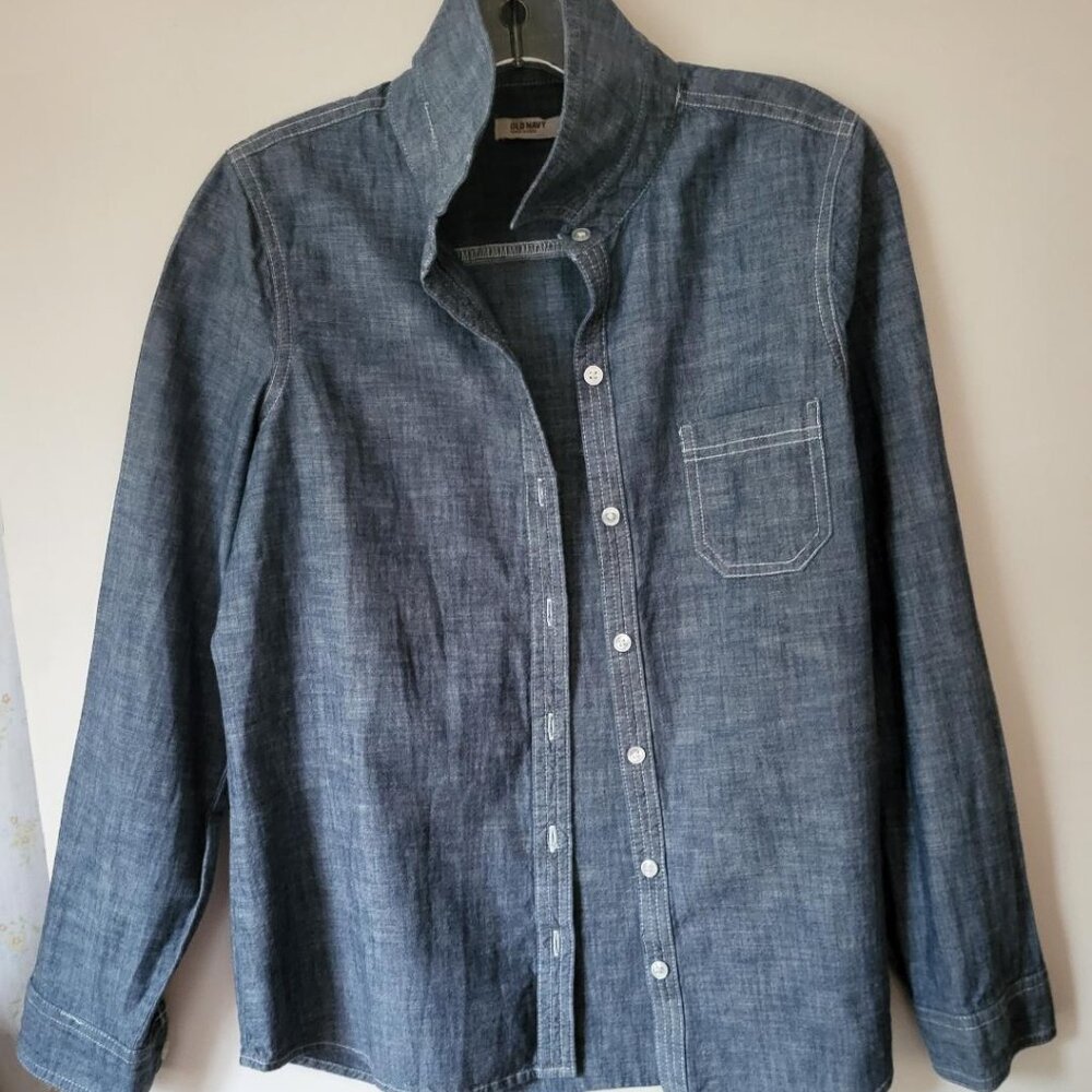 "OLD NAVY" WOMEN'S MEDIUM BLUE JEAN SHIRT - SIZE S [NWOT]